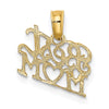 14K BEST MOM with Heart Charm-D3947