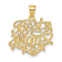 14K BEST MOM Charm-D3949