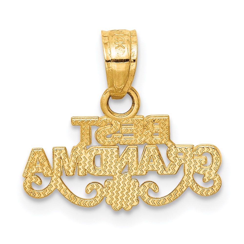 14k BEST GRANDMA Pendant-D3957