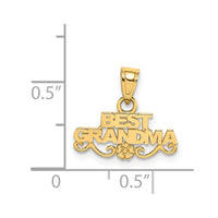 14k BEST GRANDMA Pendant-D3957