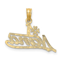 14K #1 NANA  Script Charm-D3962