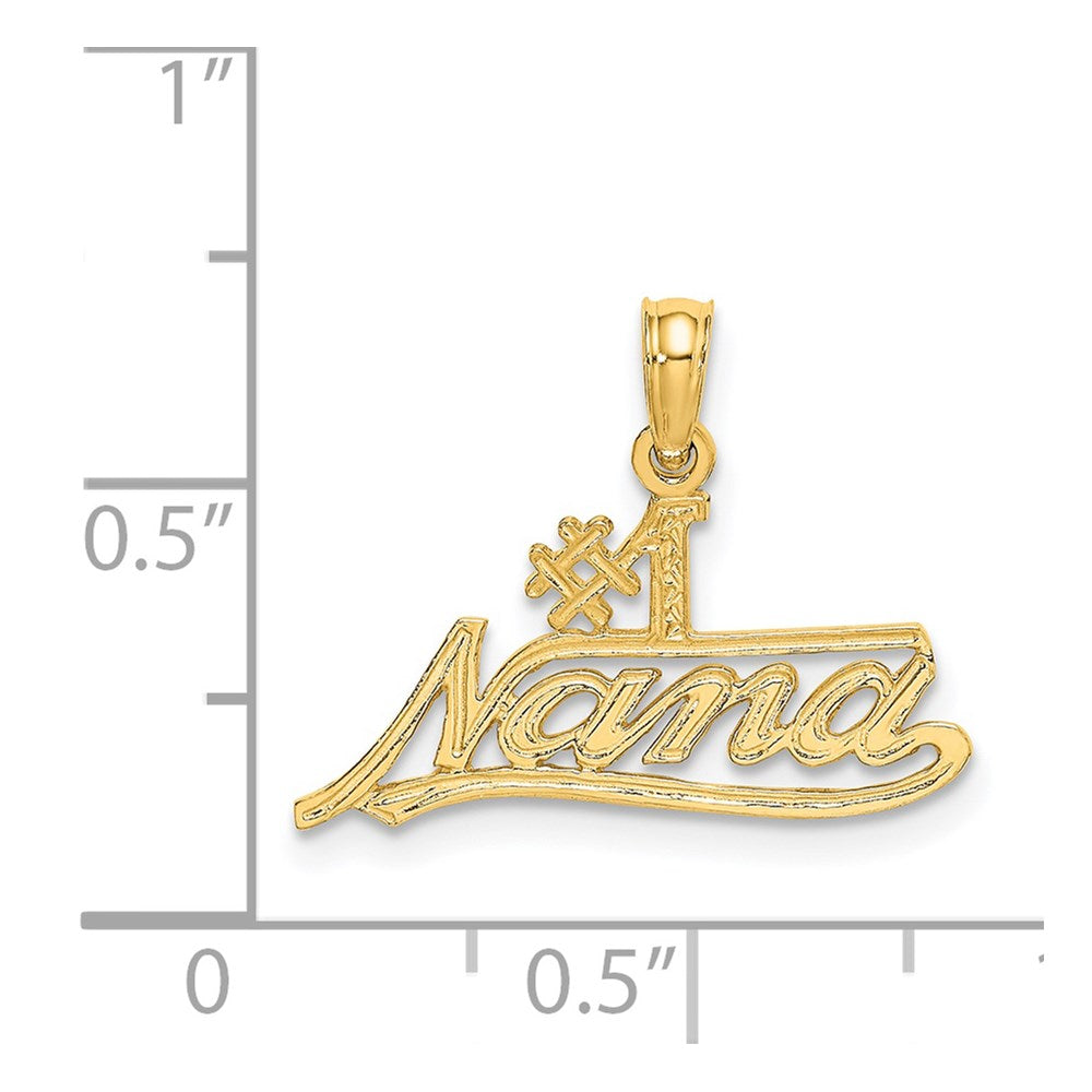 14K #1 NANA  Script Charm-D3962