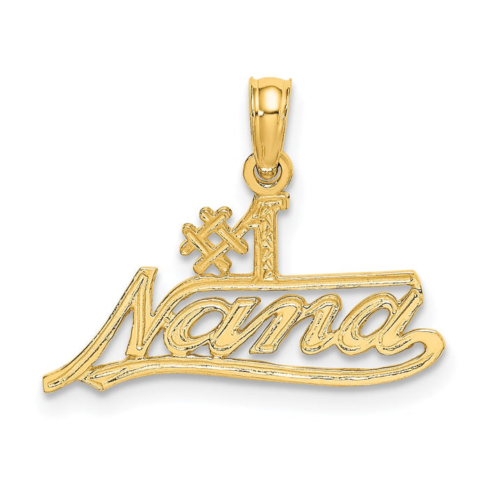 14K #1 NANA  Script Charm-D3962