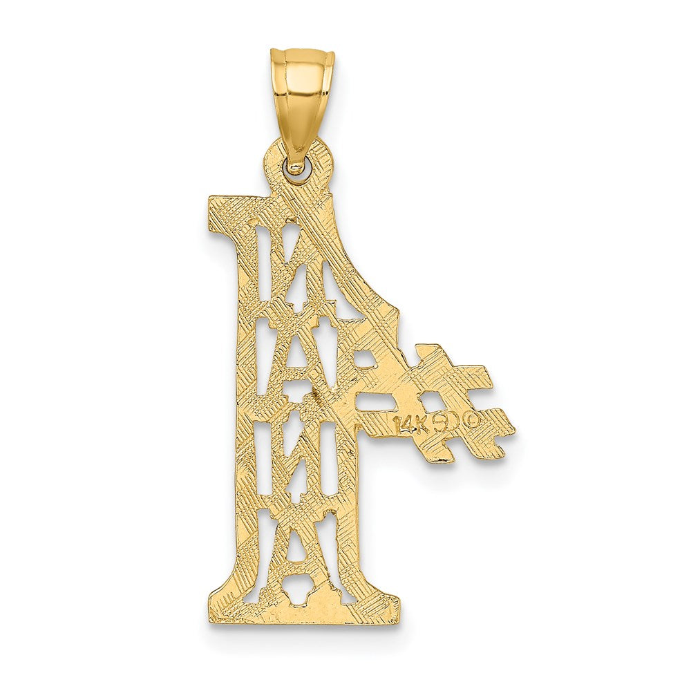 14K #1 NANA  Charm-D3963