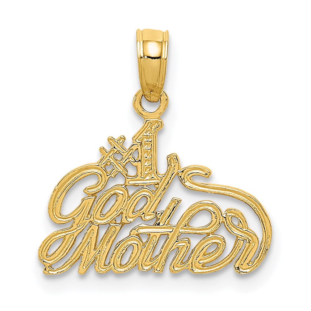 14K #1 GODMOTHER Pendant-D3964