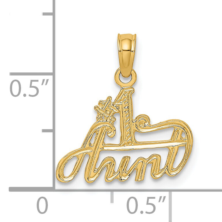 14K #1 AUNT Charm-D3965