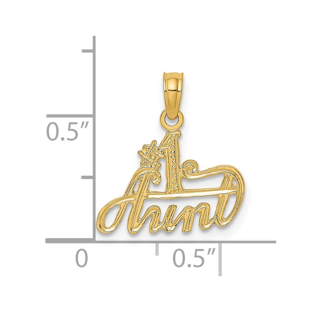 14K #1 AUNT Charm-D3965
