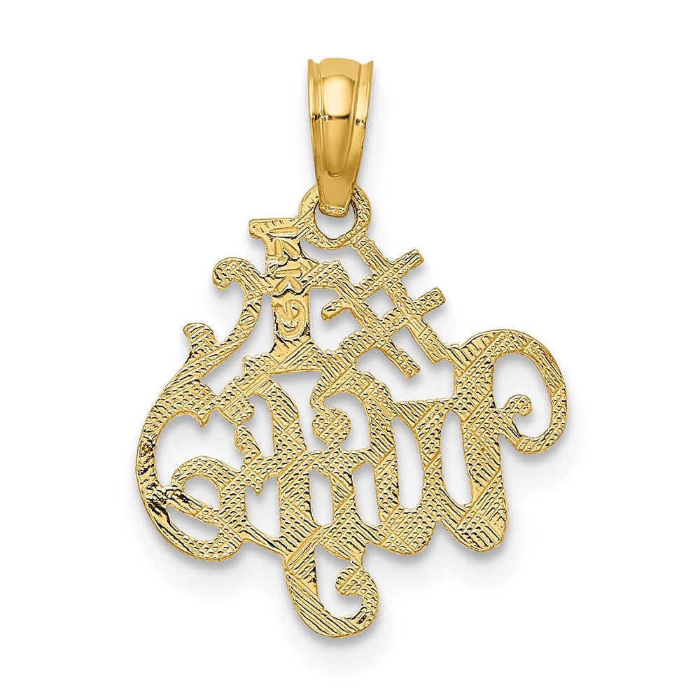 14K #1 WIFE Charm-D3969