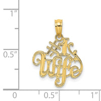 14K #1 WIFE Charm-D3969