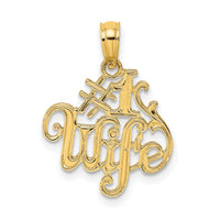 14K #1 WIFE Charm-D3969