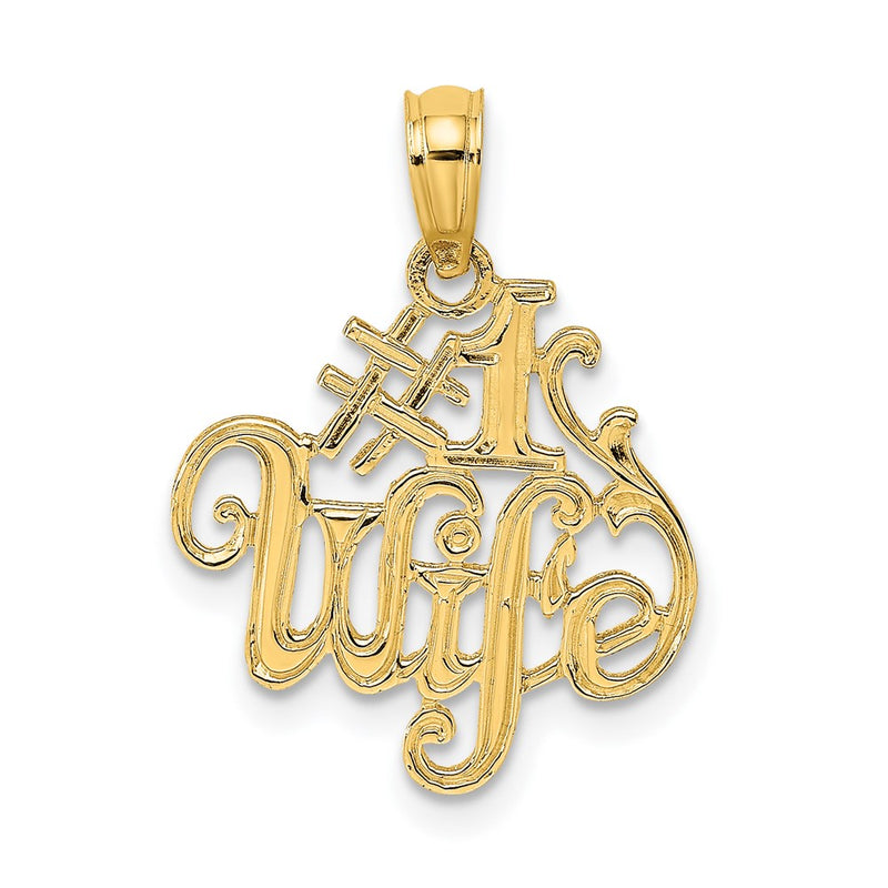 14K #1 WIFE Charm-D3969