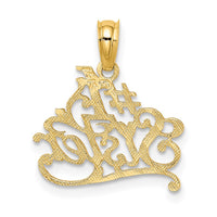 14K #1 SISTER Charm-D3972
