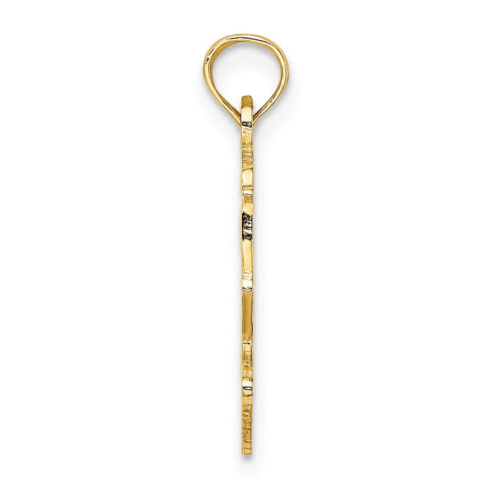 14K BIG SIS in Heart Charm-D3973