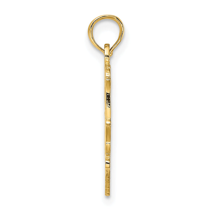 14K LIL SIS in Heart Charm-D3974