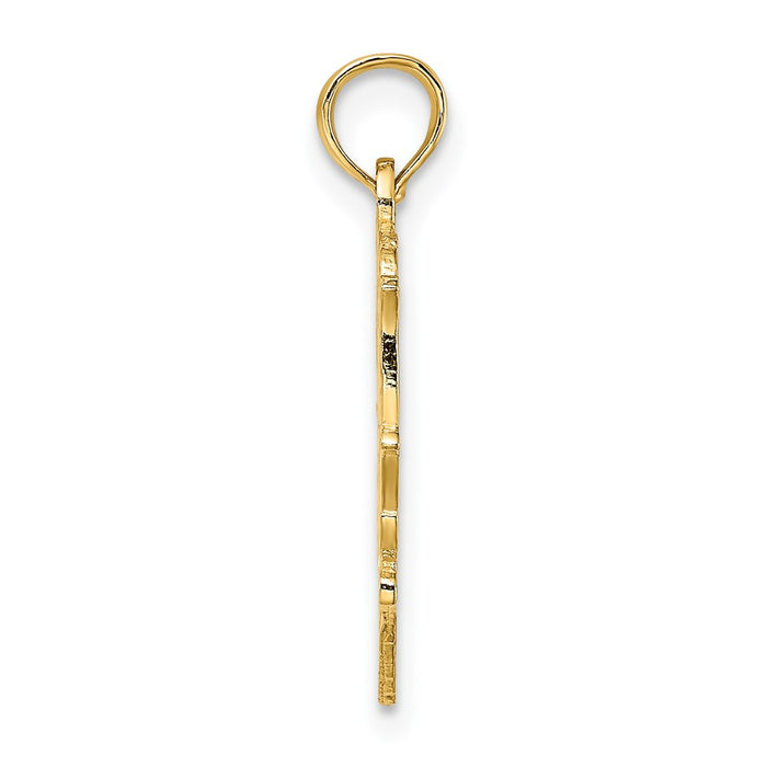 14K LIL SIS in Heart Charm-D3974