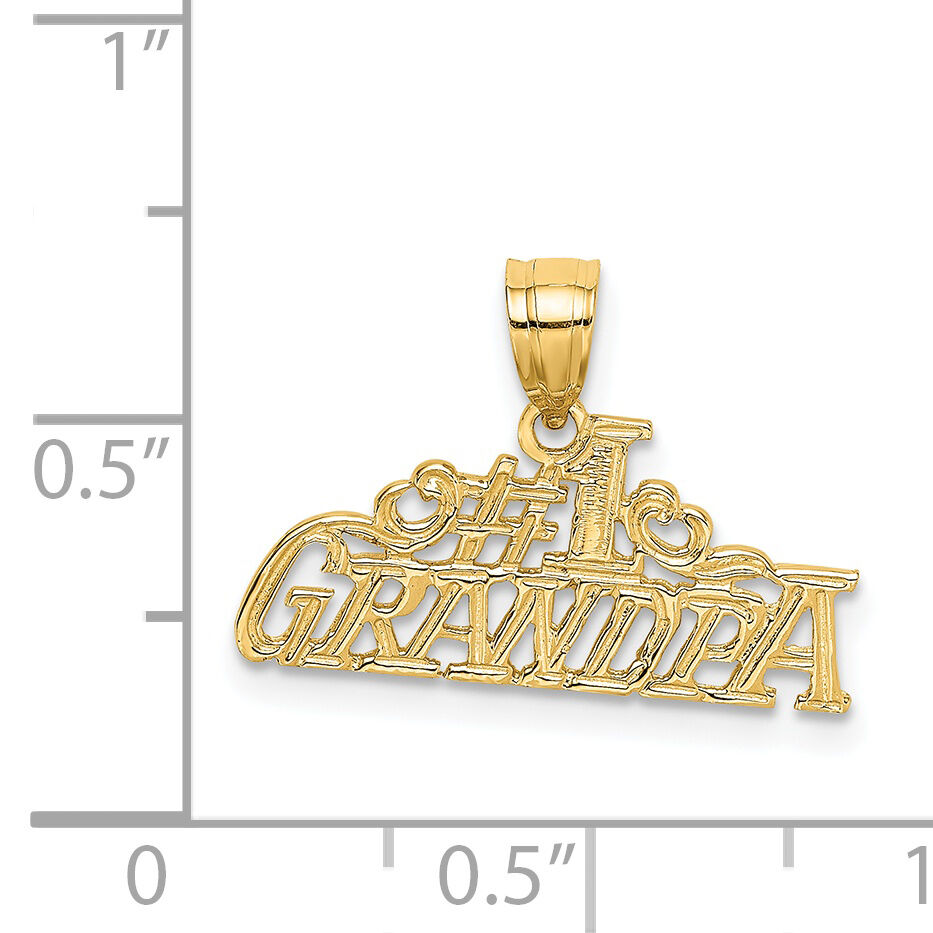 14k #1 GRANDPA Charm-D3977
