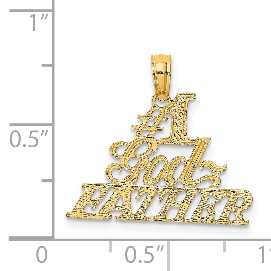 14k #1 GODFATHER Charm-D3978