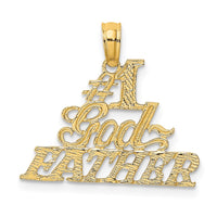 14k #1 GODFATHER Charm-D3978