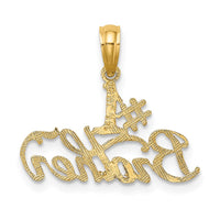 14K #1 BROTHER Charm-D3982