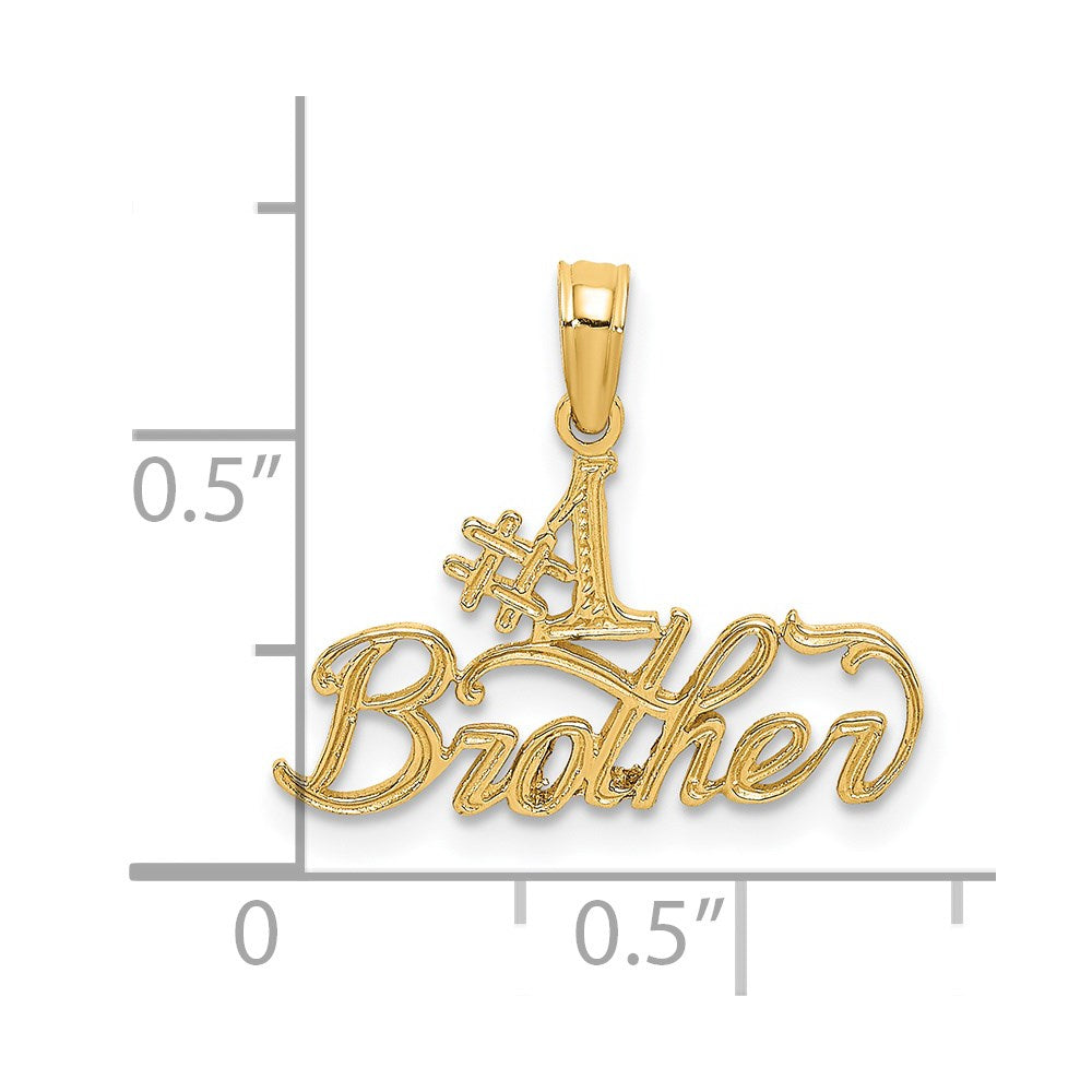 14K #1 BROTHER Charm-D3982