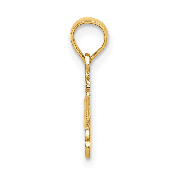 14K #1 PRINCESS Charm-D3984