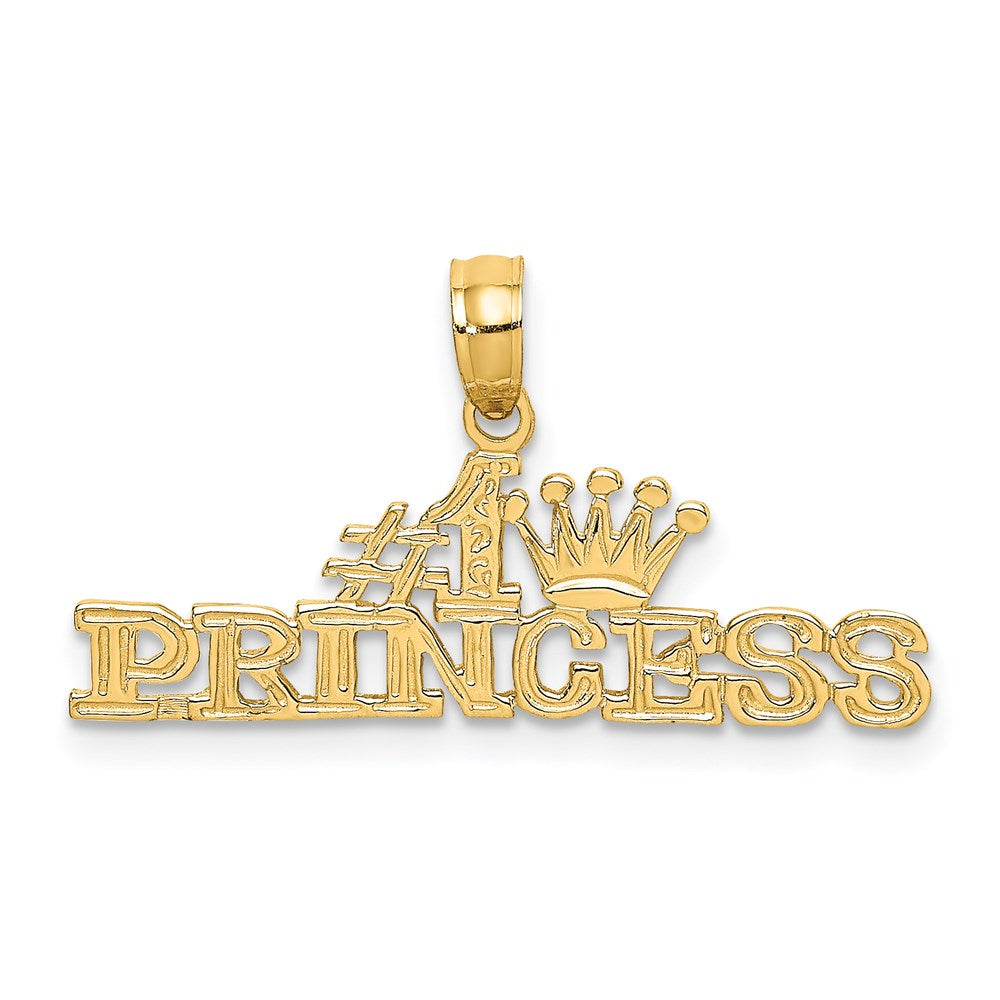 14K #1 PRINCESS Charm-D3984