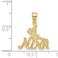 14K #1 NINA  Charm-D3987