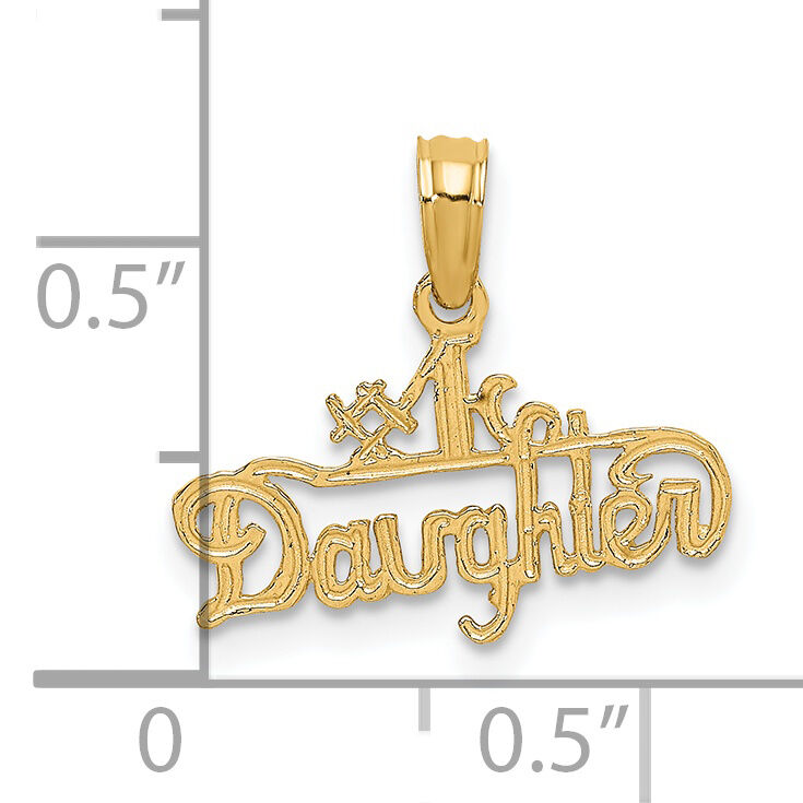 14K #1 DAUGHTER Charm-D3989