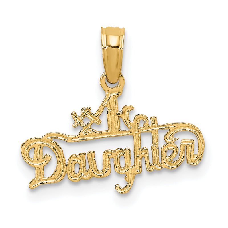14K #1 DAUGHTER Charm-D3989