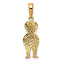 14K Boy with Hands in Pocket Pendant-D3991