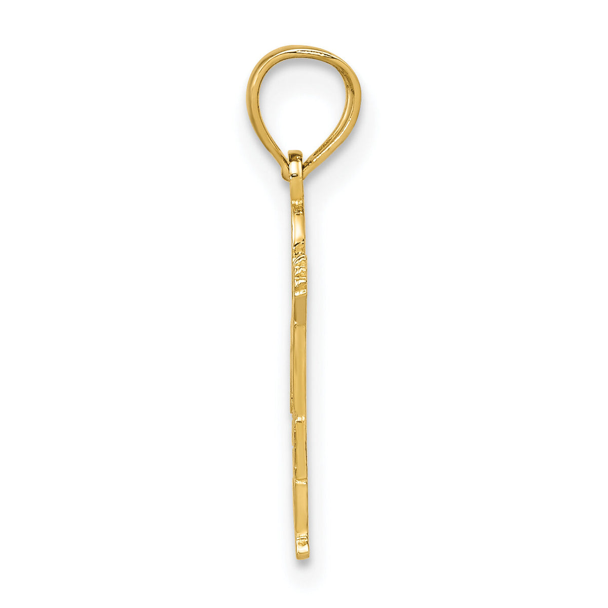 14K Boy Waving with Heart on Pocket Charm-D3994