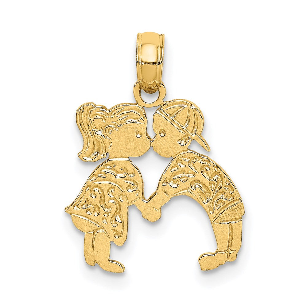 14K Kissing Boy and Girl Charm-D3995