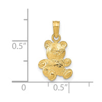 14K Teddy Bear Pendant-D4002