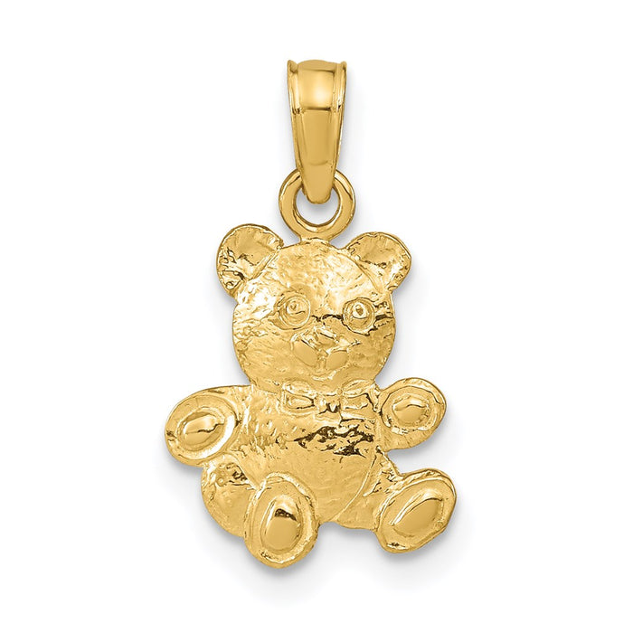 14K Teddy Bear Pendant-D4002