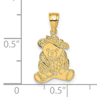 14K Dressed Up Teddy Bear Charm-D4003