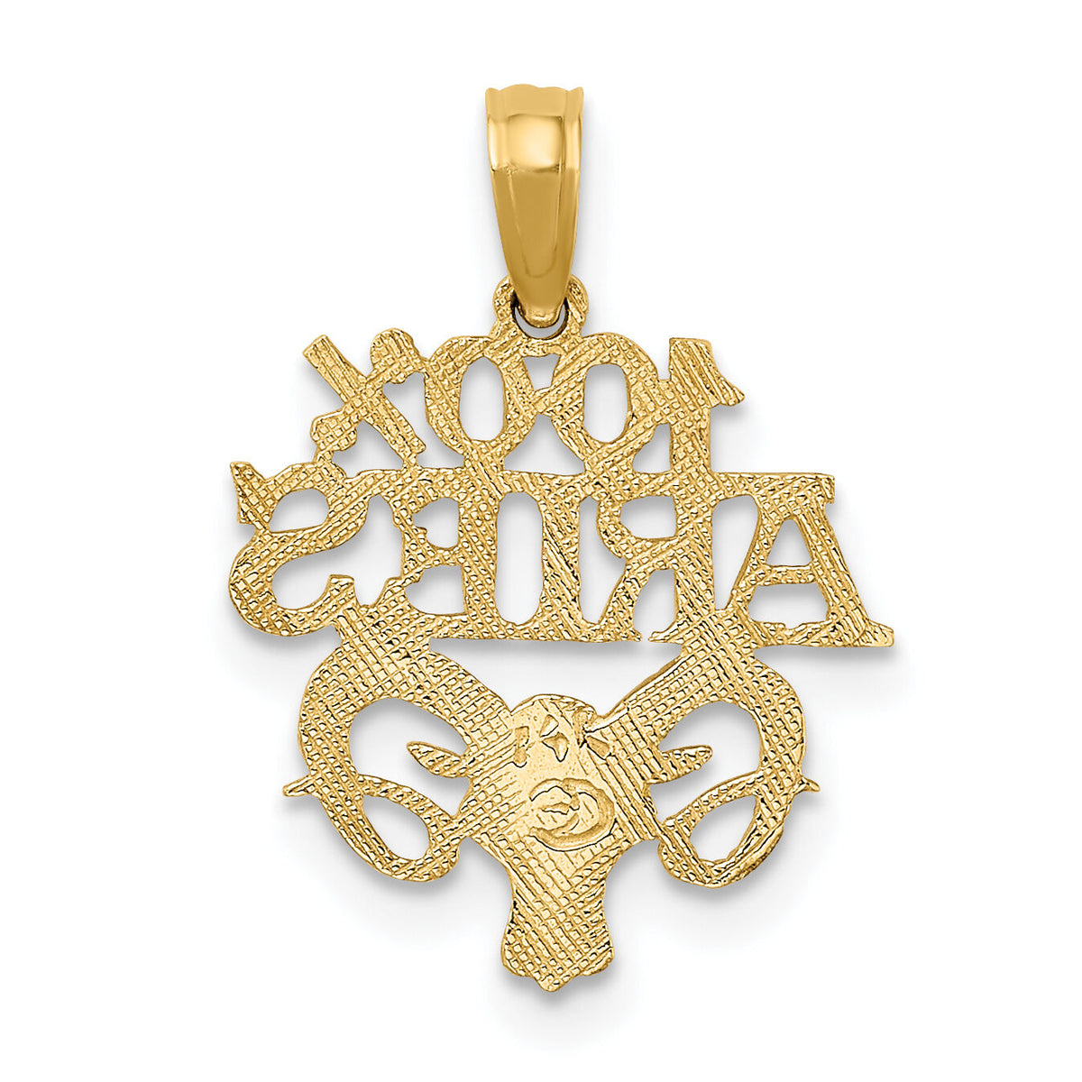 14K 100% ARIES Zodiac Charm-D4054