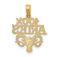 14K 100% ARIES Zodiac Charm-D4054
