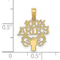 14K 100% ARIES Zodiac Charm-D4054