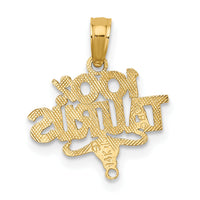 14K 100% TAURUS Zodiac Charm-D4055