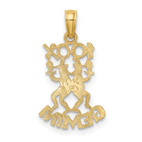 14K 100% GEMINI Zodiac Charm-D4056