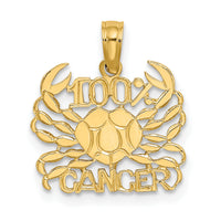 14K 100% CANCER Zodiac Charm-D4057