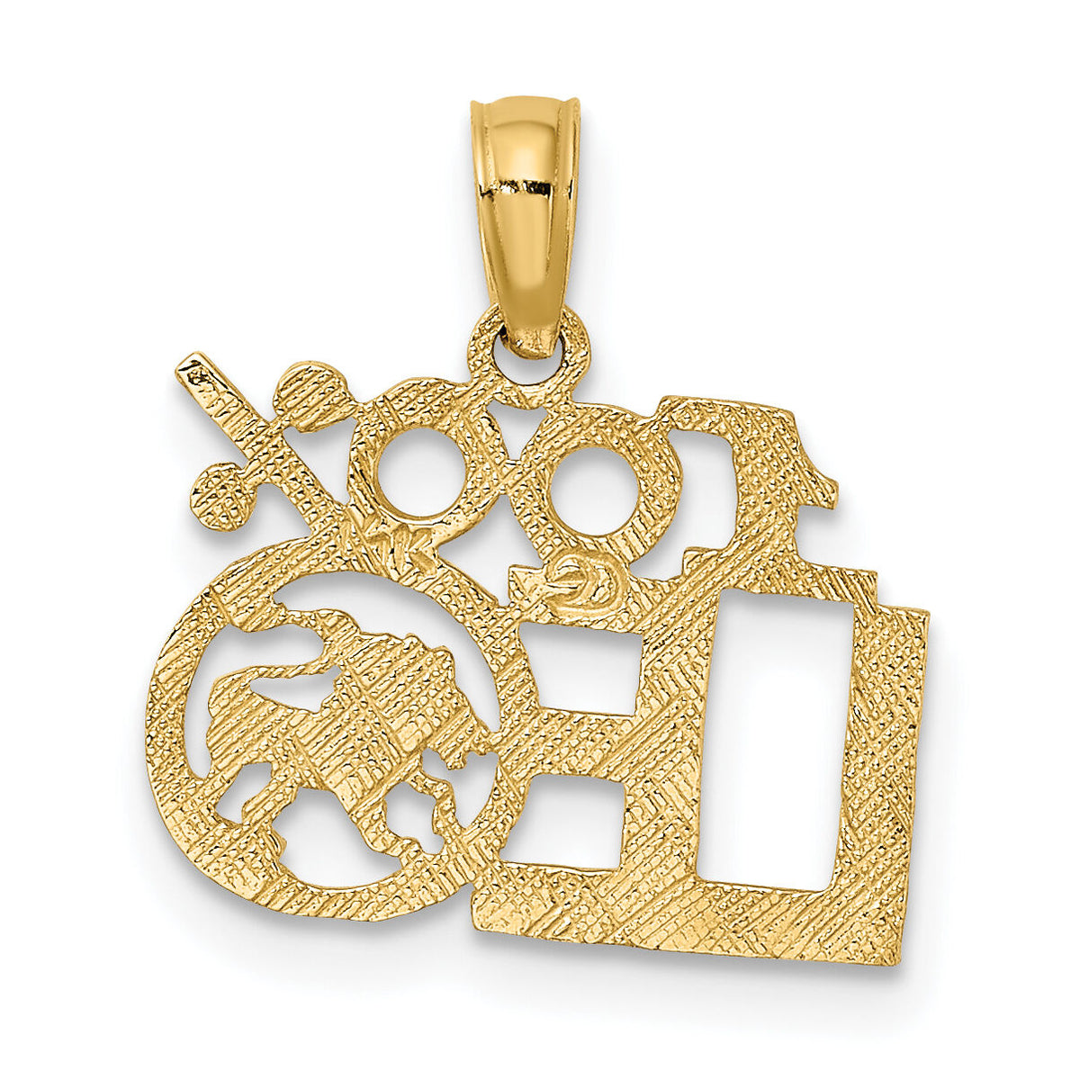 14K 100% LEO Zodiac Charm-D4058