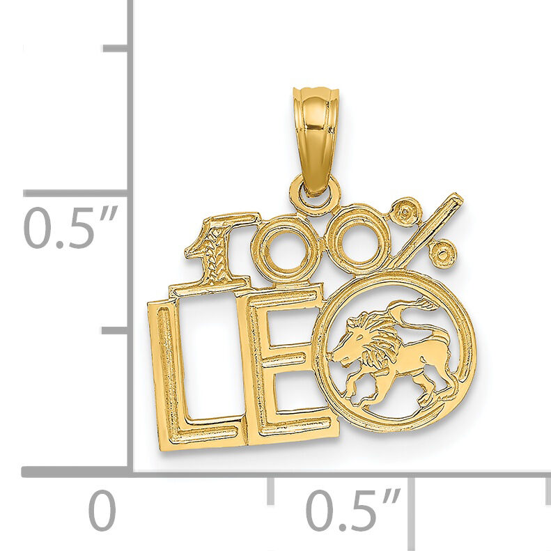 14K 100% LEO Zodiac Charm-D4058