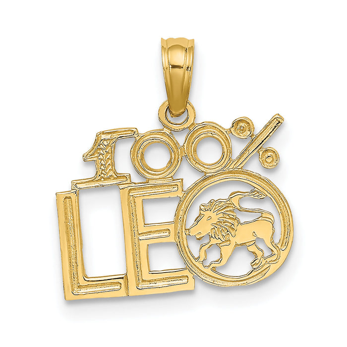 14K 100% LEO Zodiac Charm-D4058