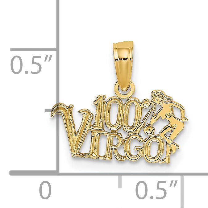 14K 100% VIRGO Zodiac Charm-D4059