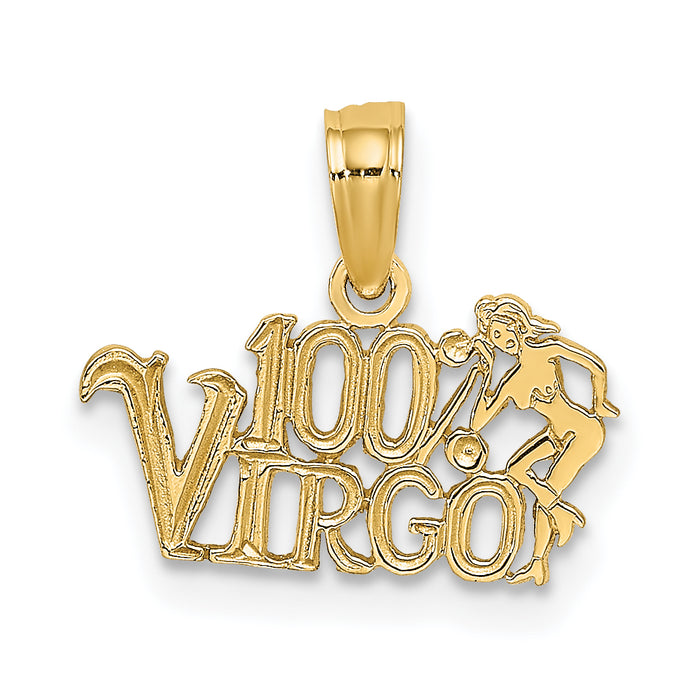 14K 100% VIRGO Zodiac Charm-D4059