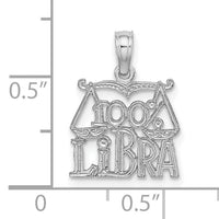 14k WG 100% LIBRA Zodiac Charm-D4060W