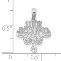 14k WG 100% SCORPIO Zodiac Charm-D4061W