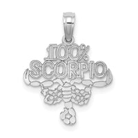 14k WG 100% SCORPIO Zodiac Charm-D4061W
