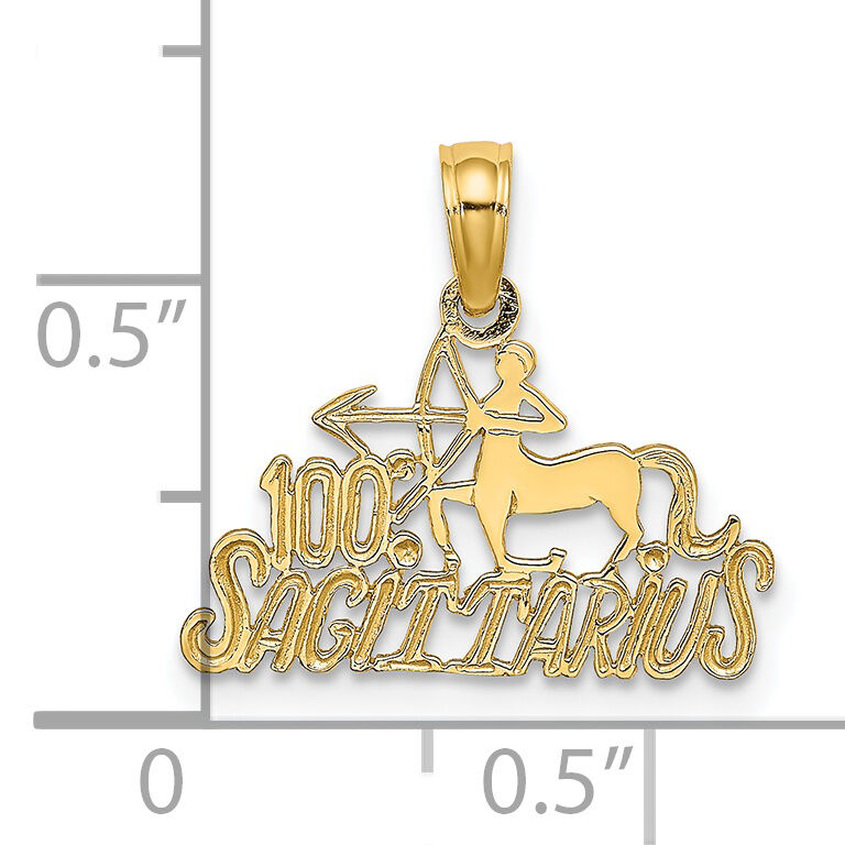 14K 100% SAGITTARIUS Zodiac Charm-D4062